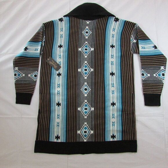 Wrangler Retro Women's LG Long Sleeve Button V Neck Cardigan Sweater Multi - Picture 3 of 4